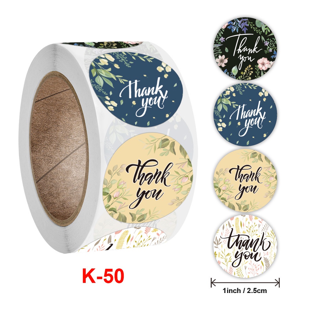 KHATIN (SLT04) ชิ้น Thank You Roll Label Stickers - Thank You Food Label Stickers For Order