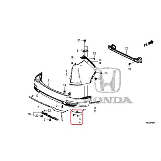 Reflektor / Mata Kucing Bumper Belakang CRV TURBO 2021-2022 Original - KANAN