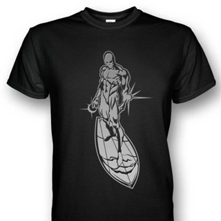 Marvel The Silver Surfer Metallic Prints T-shirt_04