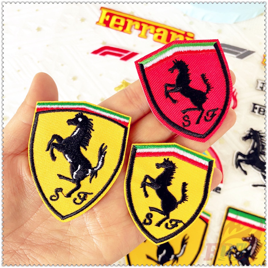 ☸ F1: We Race As One - Ferrari แผ่นแพทช์รีดติดเสื้อ ☸ แผ่นแพทช์รีดร้อน ปักลาย Diy สําหรับติดตกแต่งเสื้อผ้า 1 ชิ้น