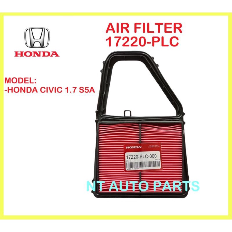 Honda CIVIC 1.7 S5A AIR FILTER 17220-PLC-Y00