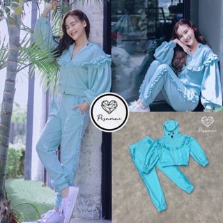💎พร้อมส่ง💎ชุดวอร์มสีฟ้า