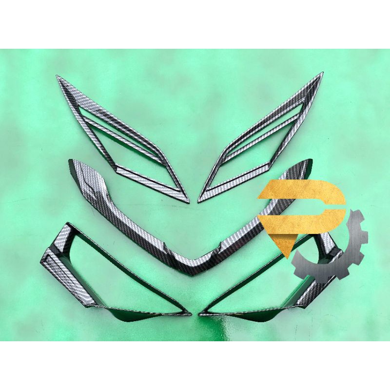 Honda VARIO160 HEADLAMP ฝาครอบป้ายคาร์บอนฝาครอบคาร์บอนฝาครอบคาร์บอนฝาครอบคาร์บอน VARIO160 ฝาครอบ LAMPU DEPAN ฝาครอบป้าย
