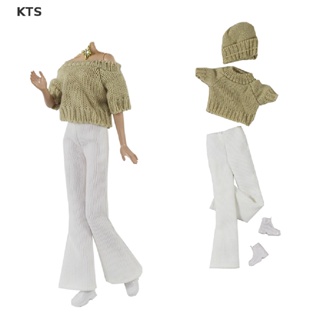 Kts เสื้อกันหนาว + กางเกง + รองเท้า + หมวกถัก สําหรับตุ๊กตา 30 ซม. 4 ชิ้น / ชุด