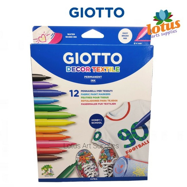 Giotto ชุดผ้าตกแต่ง 12 สี / ผ้ามาร์กเกอร์