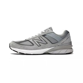100% authentic New Balance 990 v5 grey sports shoes maleรองเท้าผ้าใบวินเทจ