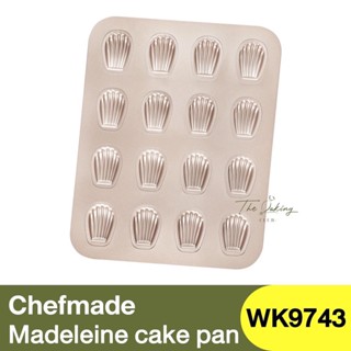 เชฟเมค พิมพ์อบขนมมาเดอลีน 16 ถ้วย Chefmade 16 cup Madeleine Pan / WK9743 / พิมพ์อบขนมรูปเปลือกหอย / พิมพ์เบเกอรี่