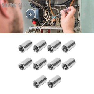 SaTine Shop 10Pcs Round Coupling Nut เกลียวตัวเมียสแตนเลส M10 Connector Kit สำหรับการบำรุงรักษา