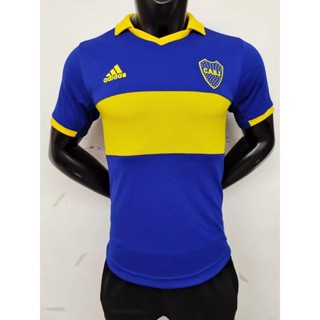 เสื้อกีฬาแขนสั้น ลายทีมชาติฟุตบอล Boca Juniors 22/23 Player version ชุดเหย้า เกรด AAA สําหรับผู้ชาย