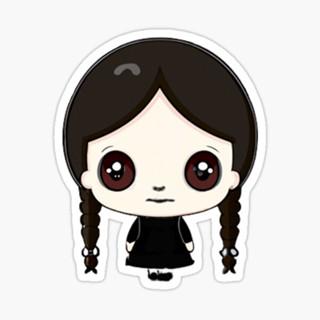 สติ๊กเกอร์กันน้ำ สติ๊กเกอร์ติดรถ แม่เหล็กติดตู้เย็น Wednesday Addams Jenna Ortega WEDA66