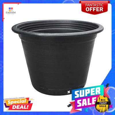กระถางพลาสติกดำ PNP ขนาด 15 นิ้ว สีดำ Black plastic flower pot PNP size 15 inches black