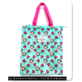 Paul Frank Tort Bag: กระเป๋าสีเขียวสดใส ลาย Paul Frank (สินค้าใหม่ ป้ายห้อย ของแท้ 100% จาก Shop Paul Frank คะ)