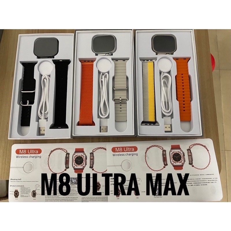 ใหม่Smart watch M8 ultra max Ultra8 pro Ultra8 ของแท้ หน้าจอ 49 มม ...