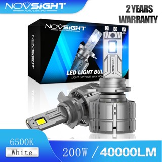 Novsight 2 ชิ้น N60 HIR2 9012 หลอดไฟหน้ารถ LED ไฟตัดหมอก 200W 40000LM 6500K Super Bright White รับประกัน 2 ปี