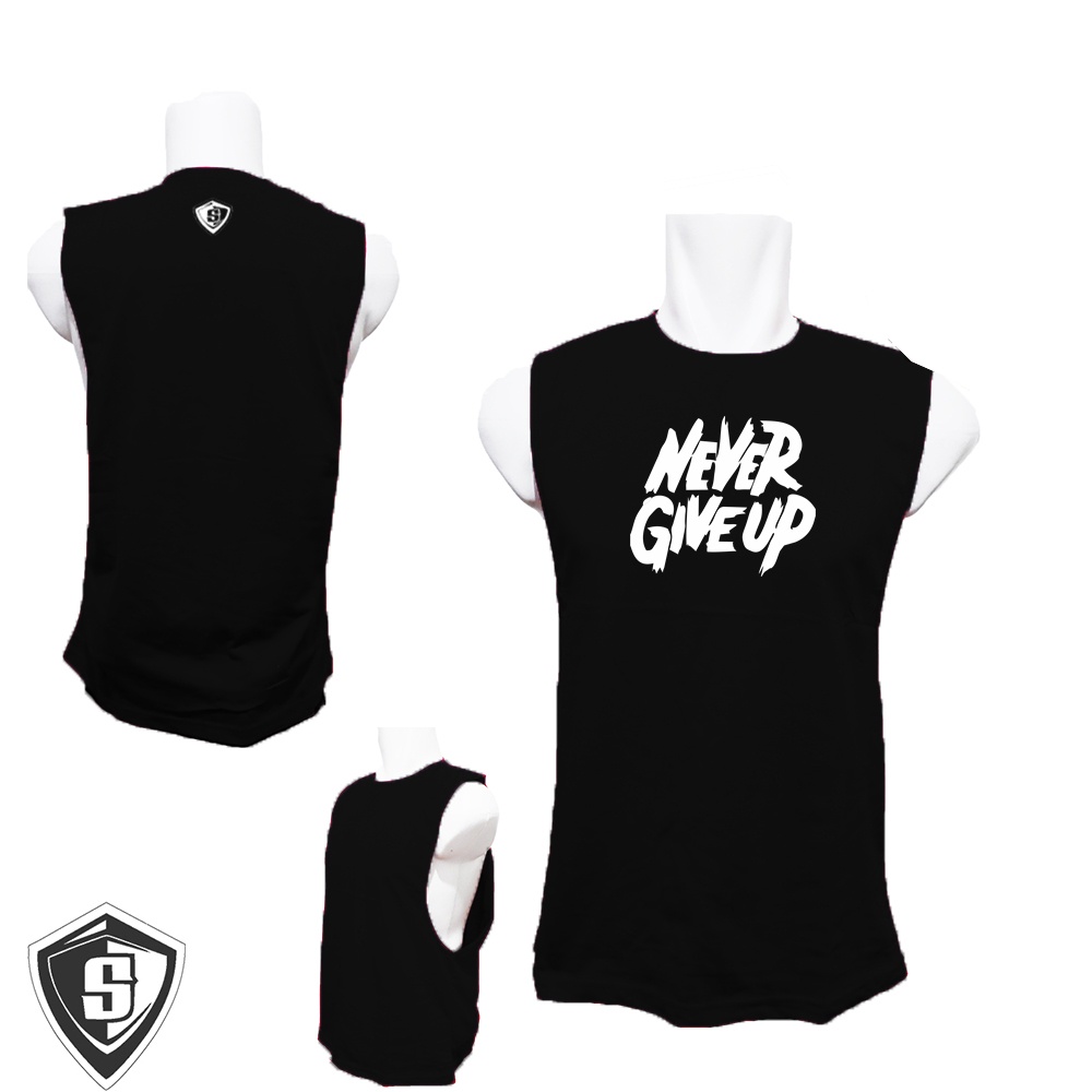 เสื้อกล้ามยิม Lowcut Never Give Up