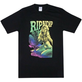 Ripndip เสื้อยืด แขนสั้น พิมพ์ลายแมวนิ้วกลาง ราคาถูก เหมาะกับฤดูร้อน สําหรับผู้ชาย ผู้หญิง