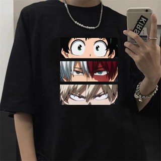 Japanese Anime Collection Death Note My Hero Academia Demon Slayer Genshin t-shirt men casual print grunge streetwe_12