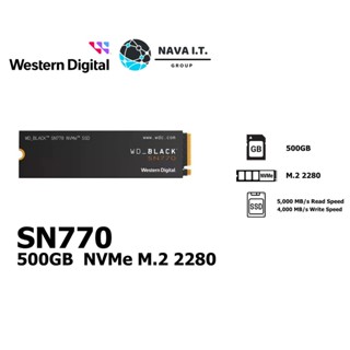 COINSคืน15%⚡FB9JMZV6⚡ WD BLACK SN770 500GB M.2 2280 NVME GEN4 WARRANTY 5Y