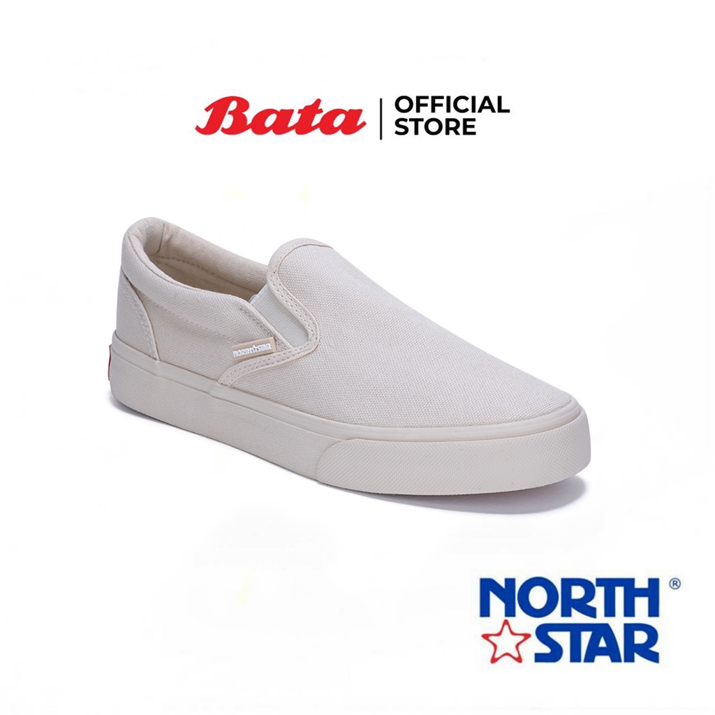 Bata บาจา ยี่ห้อ North Star รองเท้าผ้าใบ Slip On แบบสวม ใส่ง่าย รองรับน้ำหนักเท้าได้ดี สำหรับเด็กผู้ชาย สีเบจ รุ่น STREET 4598188