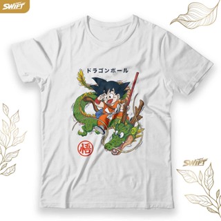 เสื้อยืด พิมพ์ลายอนิเมะ Dragon ball z goku shenron Dragon สําหรับผู้ชาย_04