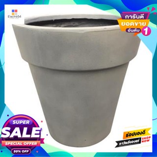 Fiberclay กระถางต้นไม้ไฟเบอร์เคลย์ (XL) รุ่น CARMINA 159131-D ขนาด  21.4 นิ้ว สีเทาเข้ม Fiberclay Plant Pot (XL) FONTE C