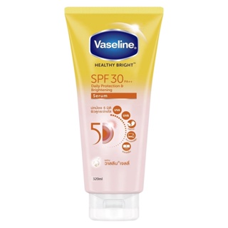 Vaseline วาสลีน เฮลธี ไบรท์ เอสพีเอฟ 30 พีเอ++ ซัน+โพลูชั่น โพรเทคชั่น คอนเซ็นเทรด ไบรเทนนิ่ง เซรั่ม 320มล.