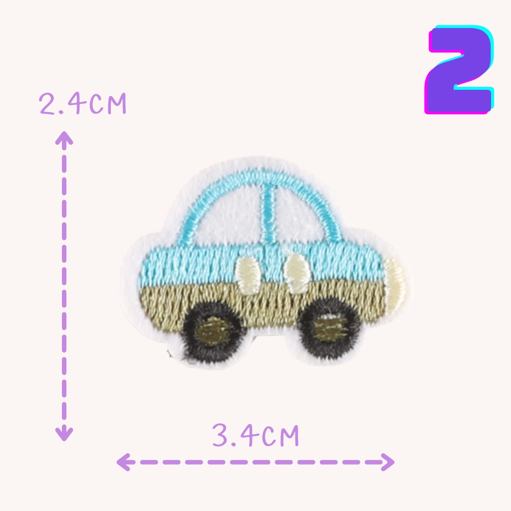 10บาททุกชิ้น DIY:ตัวรีดติดเสื้อ อาร์มติดเสื้อ ลายรถน่ารัก ใช้เตารีดรีดติดลงผ้าได้เลยค่ะ ง่ายมากๆๆค่ะ