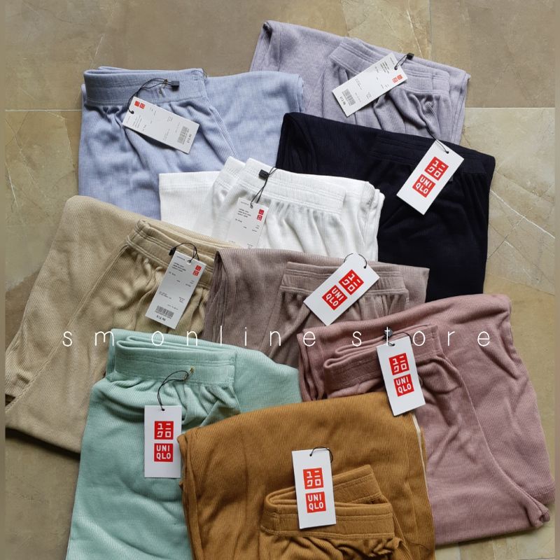 SMALL RIB KNIT CULOT PANTS COMFY PANTS HIGH WAIST [SM ONLINE STORE]