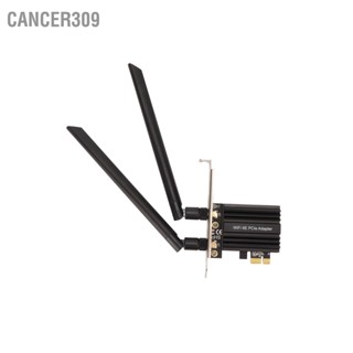  Cancer309 การ์ดเครือข่าย PCI E WiFi 6E AX5400 BT5.2 อ่างความร้อนในตัว Triple Band Chip 5400Mbps Adapter สำหรับเดสก์ท็อปพีซีสำหรับ Win10 64 บิต