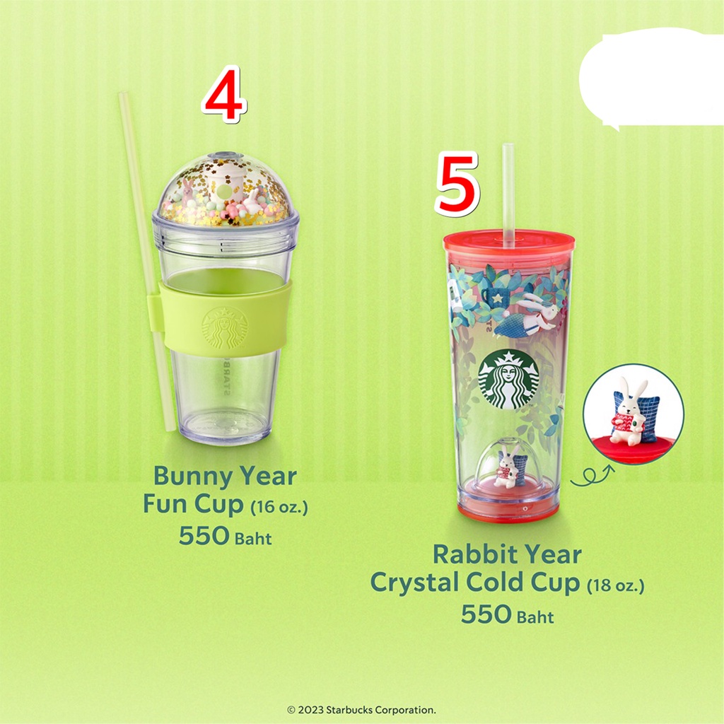 ️Starbucks Rabbit Year Collectible️Year of Rabbits 2023️Lunar Year ...