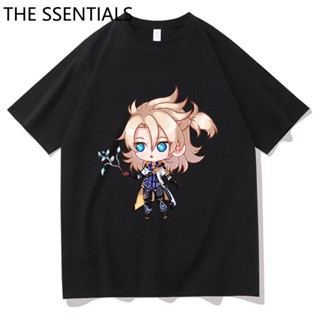 Albedo T Shirt Men Harajuku Kawaii Genshin Impact Hoodies Unisex Funny Cartoon Graphic Genshin Tees Shirts Tops_03