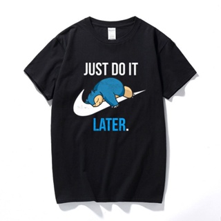 ready stock tshirt men top t shirt Pokemon  Game Snorlax Just Do it Later/r758_07