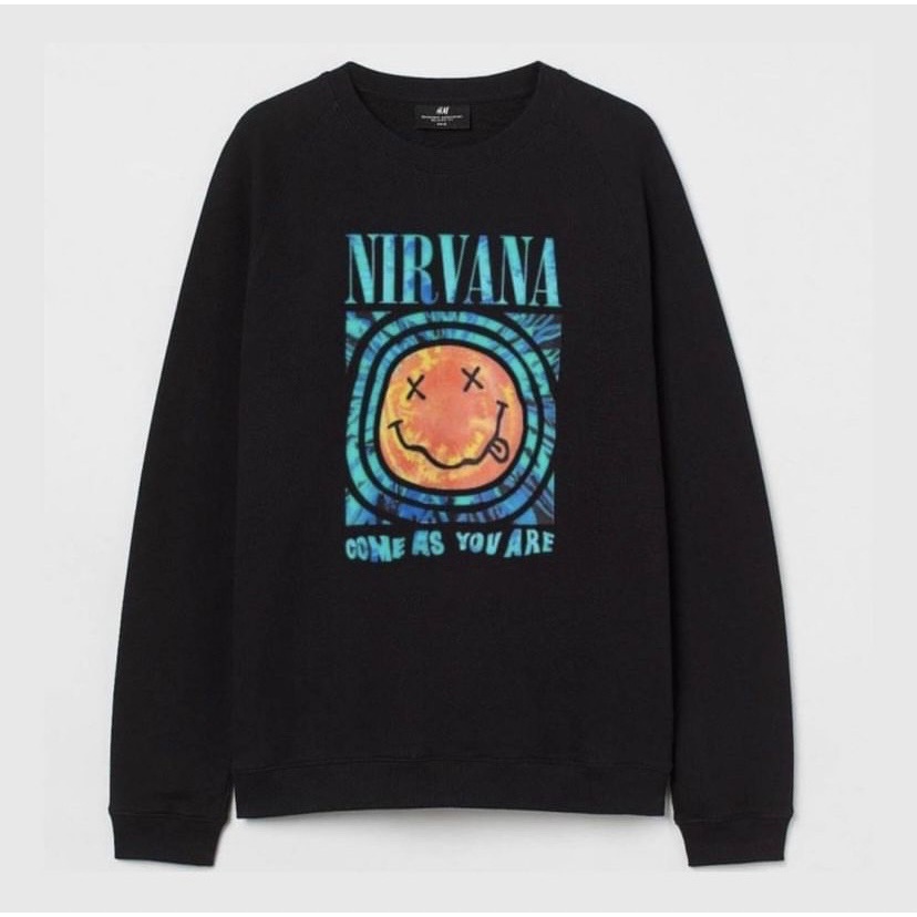 คอกลม H&M H&M NIRVANA COME AS YOU ARE ต้นฉบับสีดํา