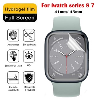 ฟิล์มกันรอยหน้าจอ TPU แบบนิ่ม สําหรับ iWatch Series 8 7 41 มม. 45 มม. iWatch 8 7