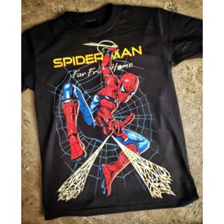 BT 144 Spiderman Far From Home เสื้อยืด สีดำ BT Black Timber T-Shirt ผ้าคอตตอน สกรีนลายแน่น S M L XL XXL