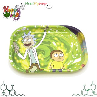 ถาดโรล ลายการ์ตูน ริก มอตี้ metal rolling tray life saver Raw rolling ส่งทุกวัน ถาดสำหรับโรล Size S คละลายสวยๆให้