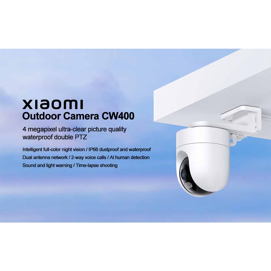 Xiaomi Outdoor Camera CW400 360° 160° 2.5K HD IP66 Waterproof Wifi Security Camera 2560P 400M Full Color Night Vision AI Monitor