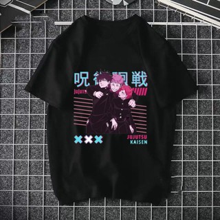 Summer Oversized Tshirts Harajuku Anime Jujutsu Kaisen T-Shirt Print Cartoon Tops Gojo T-shirt Woman Tshirts Female_02