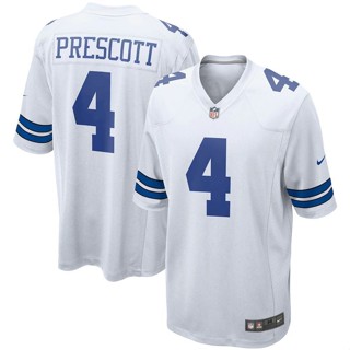 เสื้อกีฬารักบี้ ผ้ายีน ลาย NFL Dallas สไตล์คาวบอย เสื้อกีฬา 4 Dak Prescott Jersey