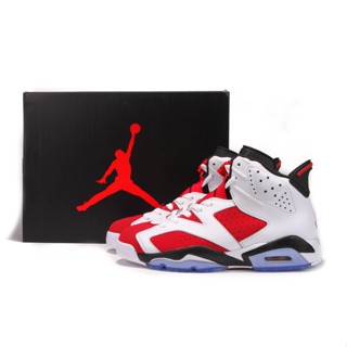 ขายดี Air Jordan 6 Retro Carmine AJ6 รองเท้าบาสเก็ตบอล 384664-160