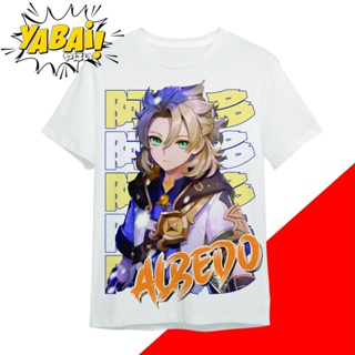 Yabaii Genshin Impact Geo Characters Cotton Spandex Anime Gaming T-Shirt White Shirt Round Neck_03