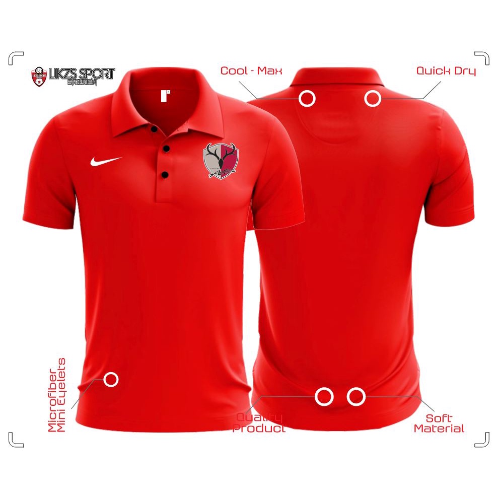 Kashima Antlers Fc Travel Jersey DX1 ฟุตบอลโปโลญี่ปุ่น J League Baju Berkolasepak ทีมสวมใส่เครื่องแต