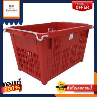 ลังผลไม้พร้อมหูเหล็ก KASSA HOME รุ่น VCP-001RD ขนาด 56 x 36 x 32 ซม. สีแดงFruit Crate with Steel Handle  VCP-001RD Size