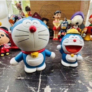Doremon งานเก่า แท้ตัวใหญ่ยางตันมีรอย อีกตัวสวมนิ้วน่ารัก ขายคู่