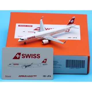 Ew421n007 โมเดลเครื่องบิน JC Wings 1:400 SWISS Airbus A321NEO Diecast Aircarft Jet Reg:HB-JPA