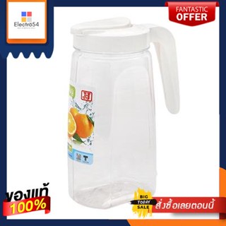 เหยือกน้ำทรงเหลี่ยม JCJ รุ่น PET-8119 ความจุ 1,800 มล. สีขาวJCJ Square Water Pitcher PET-8119 Size 1,800 ml. White