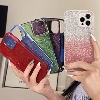 เคสโทรศัพท์มือถือ PC ประดับกลิตเตอร์ สองสี คุณภาพสูง สําหรับ Apple iPhone 13 12 PROMAX 13 Pro iPhone 14 14 PROMAX