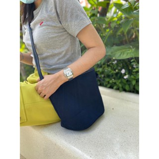 Navy Canvas Cozy Bag / Shoulder bag กระเป๋าสะพายข้าง Underlinebags