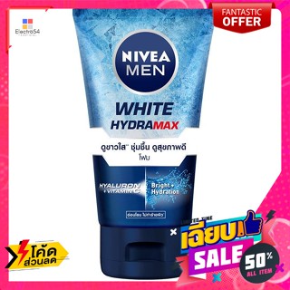 Nivea(นีเวีย) นีเวีย เมน ไวท์ ไฮดร้าแม็กซ์ โฟมล้างหน้า สำหรับผู้ชาย 100 ก. Nivea Men White Hydramax Facial Foam for Men