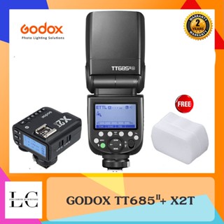 แฟลชออโต้ รุ่นใหม่ล่าสุด TTL Godox TT685II TT685 ii + ทริกเกอร์ X2T for Canon Nikon Sony แถมฟรีซอฟบอค